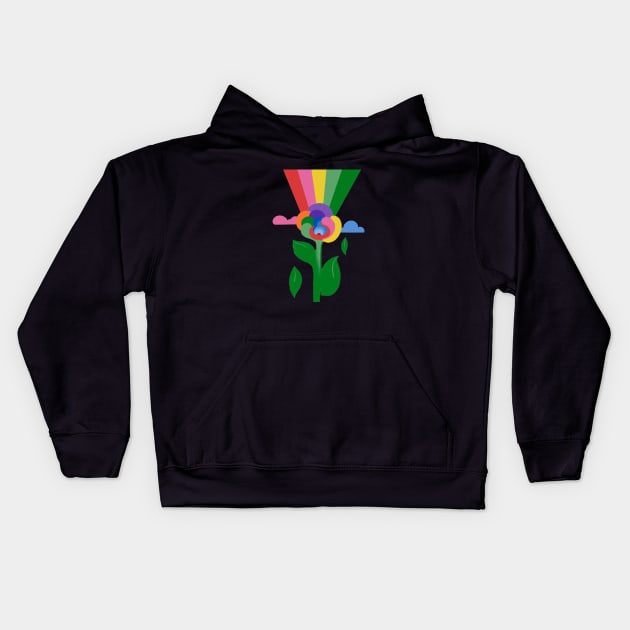 Rainbow Rose Kids Hoodie by ms_wearer